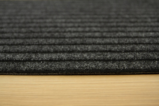 Antypoślizgowa Wycieraczka Doormats Paski Grafit Czarny