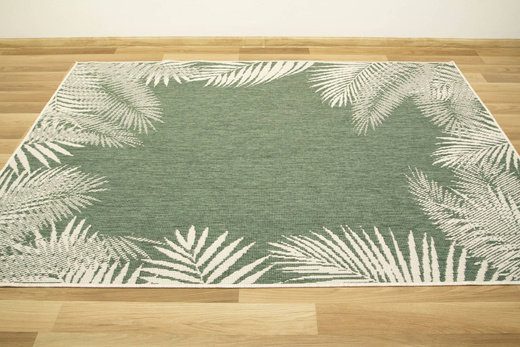 Dywan Dwustronny Sznurkowy Brussels 205183/10520 green liście palmy Outdoor