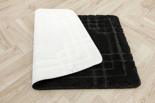 Dywanik Łazienkowy Antypoślizgowy Sego Black Czarny Prostokąty Mozaika