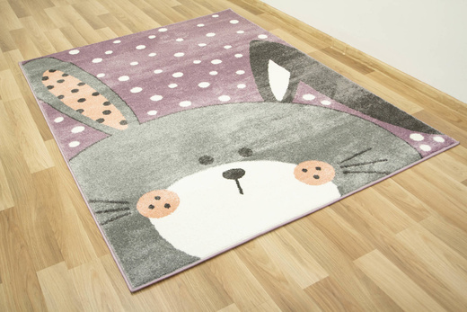 Dywan Dziecięcy Lima 1316C lila/l.grey Fiolet Szary Króliczek