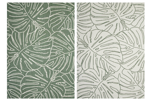 Dywan Dwustronny Sznurkowy Brussels 205625/10510 green w liście monstery Outdoor