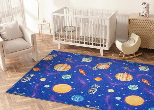 Dywan Dziecięcy Galaxy Galaktyka Komos Rakiety Planety