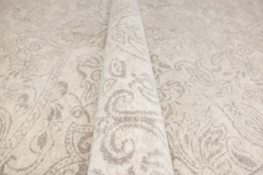 Wełniany Dywan Agnella Agnus Berien Bialy Ornament Beż Krem Szary