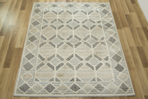 Dywan Victoria 8509 beige/l.blue Romby Szary Beż