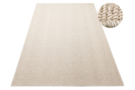 Dywan pętelkowy Hercules 1413 Beż Krem Paski Prążki na filcu