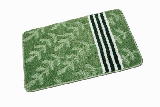 Komplet 3-częściowy Łazienkowy Natel Green Zielony Listki Paski