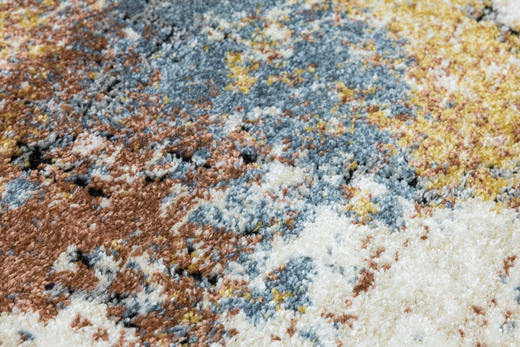 Dywan Bosa 8621A cream/somon Kremowy Miedziany Niebieski Abstrakcja