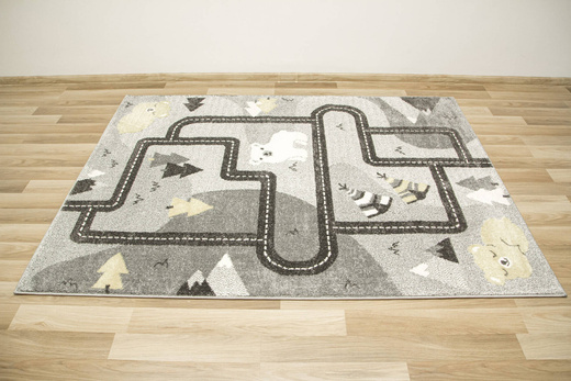 Dywan Dziecięcy Lima F498A l.grey/cream Uliczki Misie