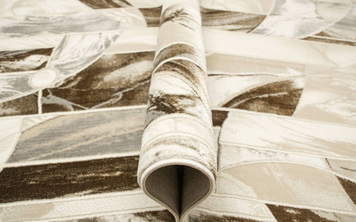 Dywan Elisa PF133 Brown Gold Brąz Beż Mozaika Kwiaty