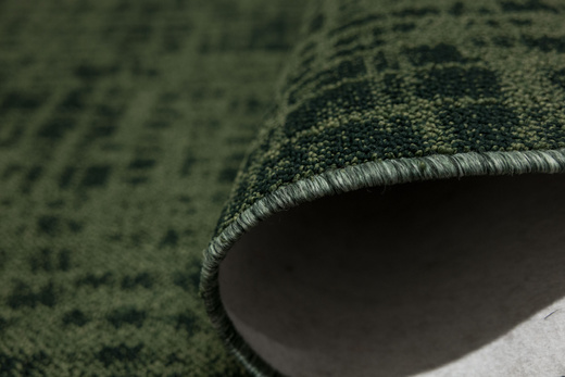 Dywan Pętelkowy Traffic 45 Butelkowa Zieleń Kratka Melanż