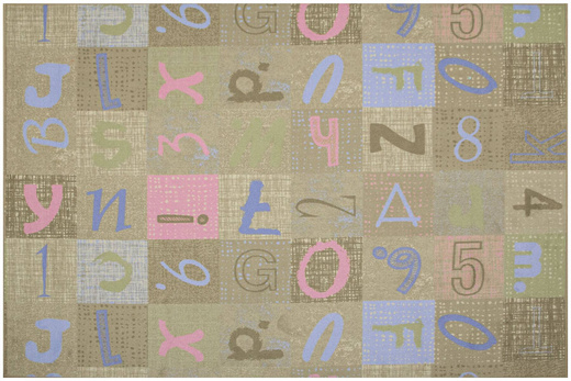 Dywan Blackboard 04 z Cfl-s1 Beż Róż