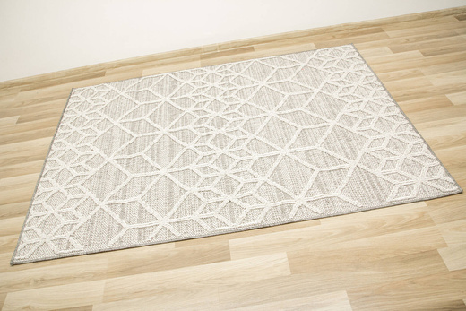 Dywan Pętelkowy Panorama 8432 l.grey/d.grey Szary Krem Romby Cubes