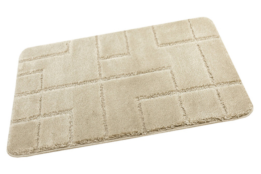 Dywanik Łazienkowy Antypoślizgowy Inez Light Beige Jasny Beż Geometria