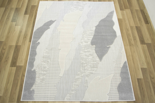 Dywan Sznurkowy Stella D431A white/l.grey Szary Srebrny Krem