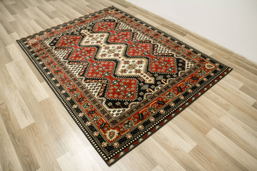Dywan Ornamentowy Afgan 4358A black/red Czerwony Czarny Krem