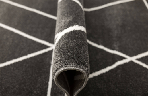 Chodnik Lima C877A Ciemny Szary Krem Trójkąty szerokość 80 cm