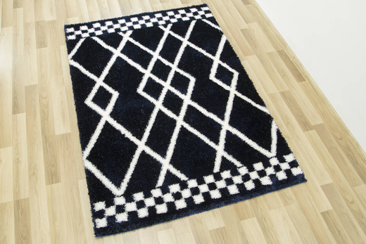 Dywan Boho 656 navy blue/cream Granatowy Romby