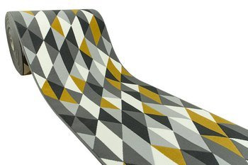 Chodnik luna 503652/89915 żółte trójkąty szerokość 120 cm