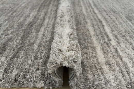 Puszysty Dywan Pulpy Shaggy A534B d.grey/cream Szary Kremowy Paski