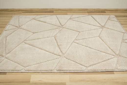 Dywan Shaggy Lula Soft IM87A Beige Romby Trójkąty Beż