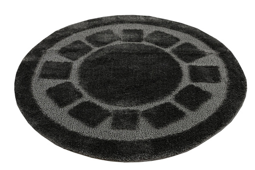 Dywanik Okrągły Łazienkowy Antypoślizgowy Ocean Ciemny Szary