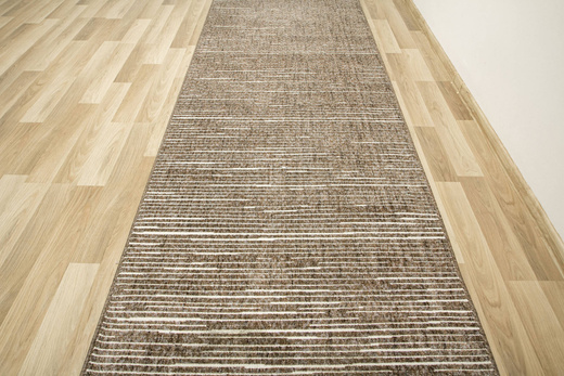 Chodnik Mix 40912-80 Brąz Krem Paski szerokość 100 cm