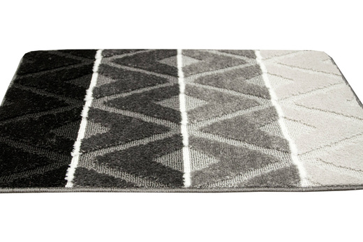 Komplet 3-częściowy Łazienkowy Palma Grey Romby Jasny Kontur