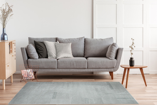 Dywan Misha J087A l.grey/d.grey Szary Półkola Linie