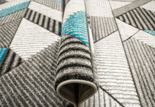 Dywan Amelia A632A grey/turquoise Szary Turkusowy Linie Paski Kreski