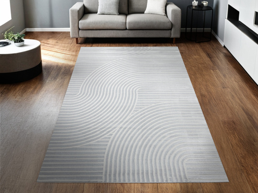 Dywan Nantes NT130G Grey/Grey Szary Pasy Geometria