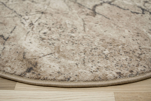 Okrągły Dywan Aqua Marble 04 Beż Antypoślizgowy