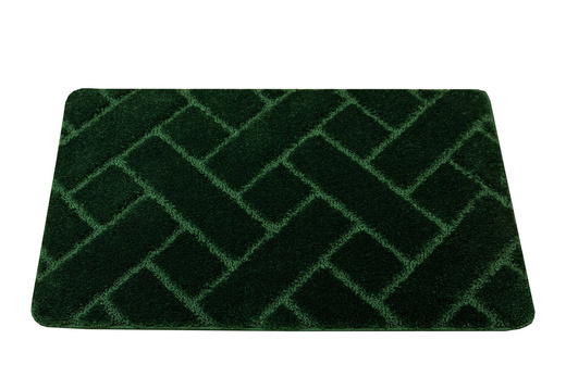 Dywanik Łazienkowy Antypoślizgowy Lotus Dark Green Butelkowa Zieleń Cegiełka