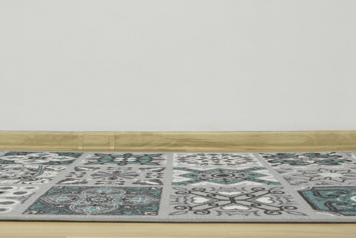 Antypoślizgowy Dywan Patchwork Turkus