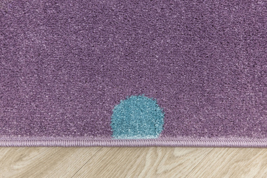 Wykładzina Dziecięca Lima C275A lila/rose Fiolet Kropki szerokość 4 m