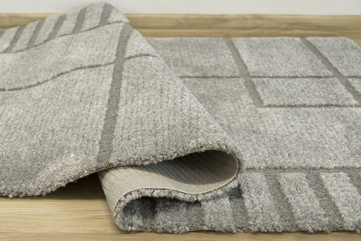 Dywan Coco 59664/77 Shaggy Szary Dwupoziomowy