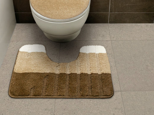 Komplet 3-częściowy Łazienkowy Vic Beige Beż Brąz Paski