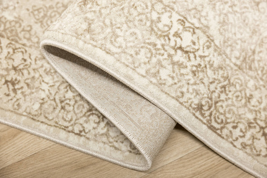 Chodnik Allora Plus 7754A l.beige Beż Krem Złoty Ornament szerokość 120 cm