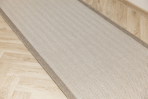 Dwustronny Sznurkowy Chodnik Brussels 205681/10610 Linen Krem Beż Jodełka szerokość 120 cm