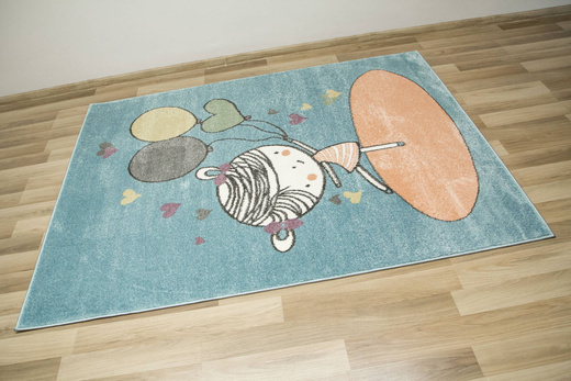 Dywan Dziecięcy Lima 9393B blue/rose Baletnica Dziewczynka Róż Niebieski