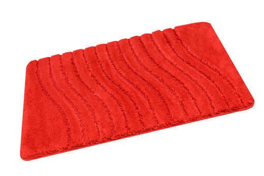 Dywanik Łazienkowy Antypoślizgowy Sara Red Czerwony Fale