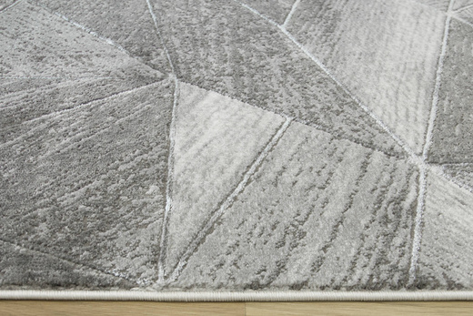Dywan Felix C179A m.grey/grey Lśniący Marmur Szary Krem Trójkąty