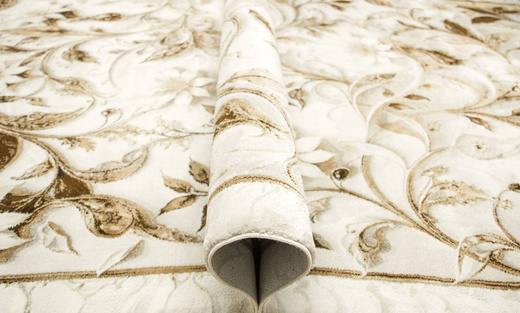 Dywan Modena 5524 l.grey/l.brown Krem Brąz Szary Liście Palm Marmur