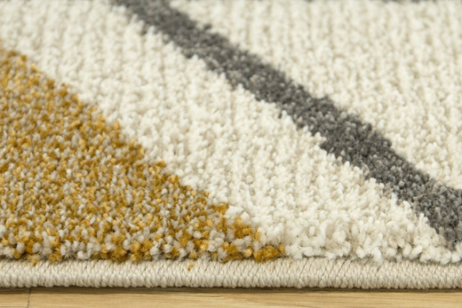 Dywan Vegas Home 09EKE Romby Trójkąty Krem Brąz Niebieski