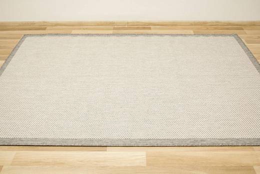 Dywan Dwustronny Sznurkowy Brussels 205014/10010 Silver Romby Kratka Outdoor