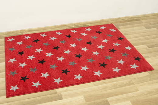 Dywan Fushe 2327 red/black Gwiazdy Czerwony Czarny