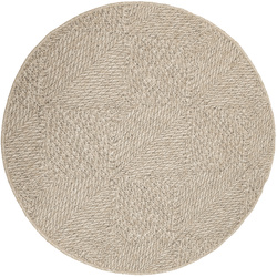 Okrągły Dywan Sznurkowy Patio 5036/178 Nature Beż Brąz Romby Outdoor