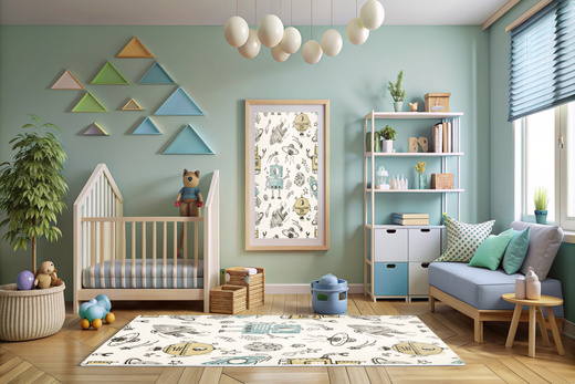 Dywan Lima G931A cream/d.grey Pastelowy Krem Turkus Roboty