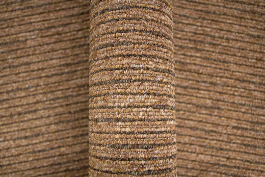 Wykładzina Pętelkowa Genewa 91 Brąz Beż Melanż Gruby Splot Prążki szerokość 4 m