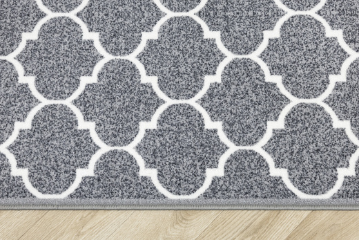 Antypoślizgowy Dywan Jasny Szary Koniczyna Marokańska
