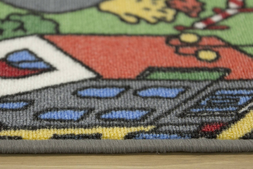 Wykładzina O-rally uliczki miasto zamek plac budowy na filcu szerokość 4 m